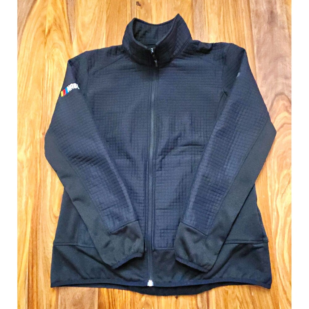 Ogio Nascar Jacket Womens Large Black Trax Technical Grid Fleece Zip Up